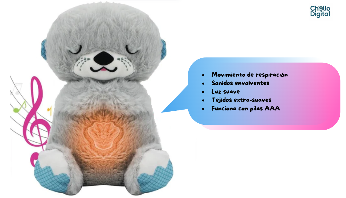 Peluche relajante que simula respiración