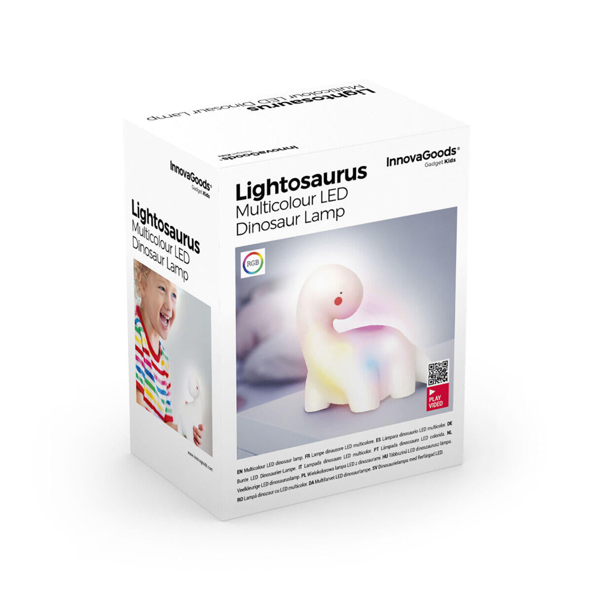 Lámpara Dinosaurio LED Multicolor Lightosaurus InnovaGoods